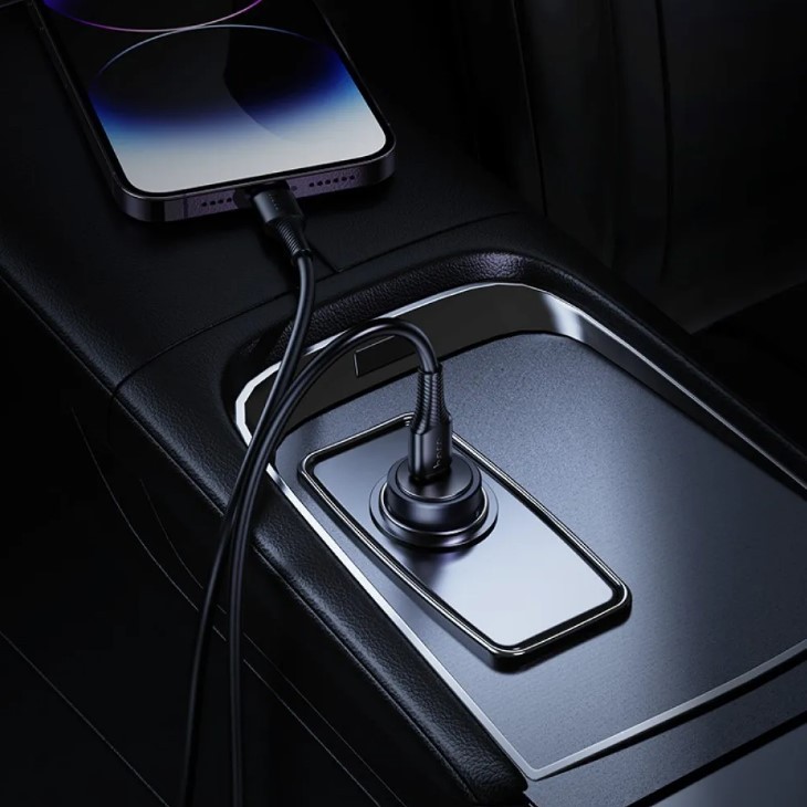 АЗП HOCO Z62A Energy single port PD30W car charger metal gray-3