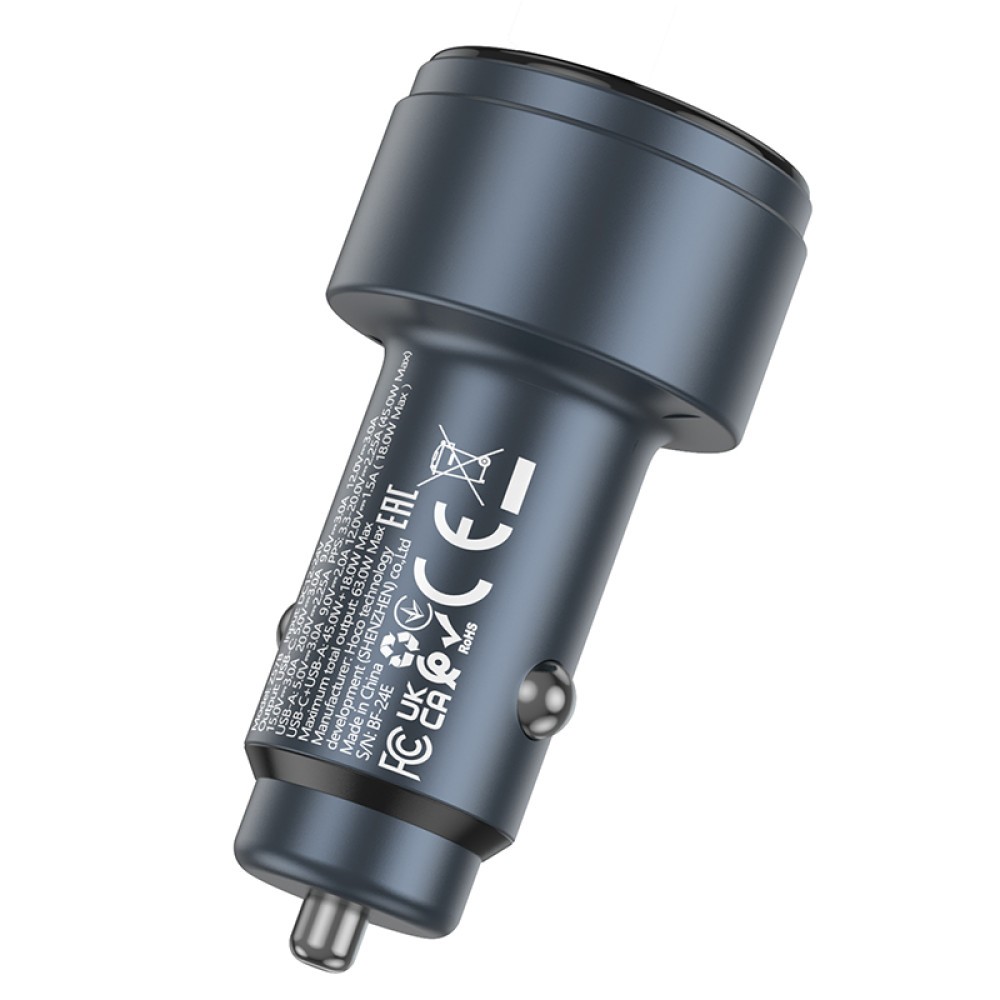Hoco Z57B Glorious з дисплеєм (1C1A) 63W (PD45W+QC3.0) (Сірий)-2