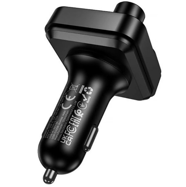 АЗП FM модулятор Borofone BC61 Ocean PD30W+QC3.0 total 45W (2USB-A/1C)-2