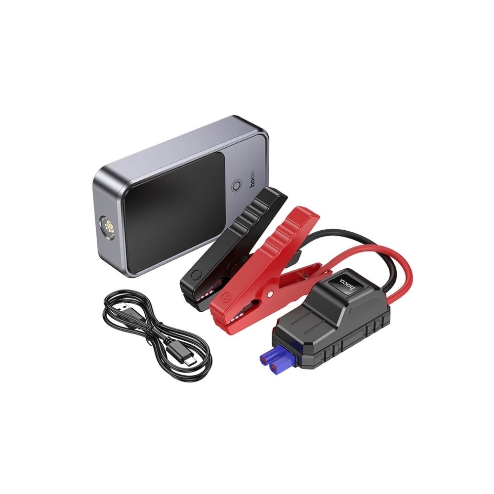 Автомобільний пуско-зарядний пристрій Hoco QS7 Source smart emergency start-up power bank(10000mAh) Gray-2