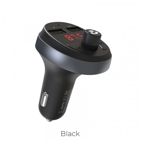 АЗУ/FM Модулятор HOCO E41 In-Car Audio 2USB/2,1A Black-0