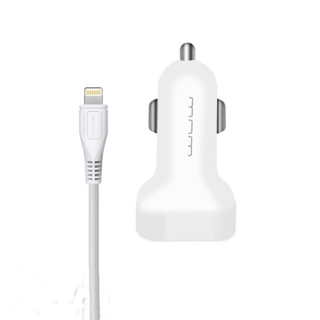 АЗУ WUW T22 2USB 2A with Lightning cable White-0