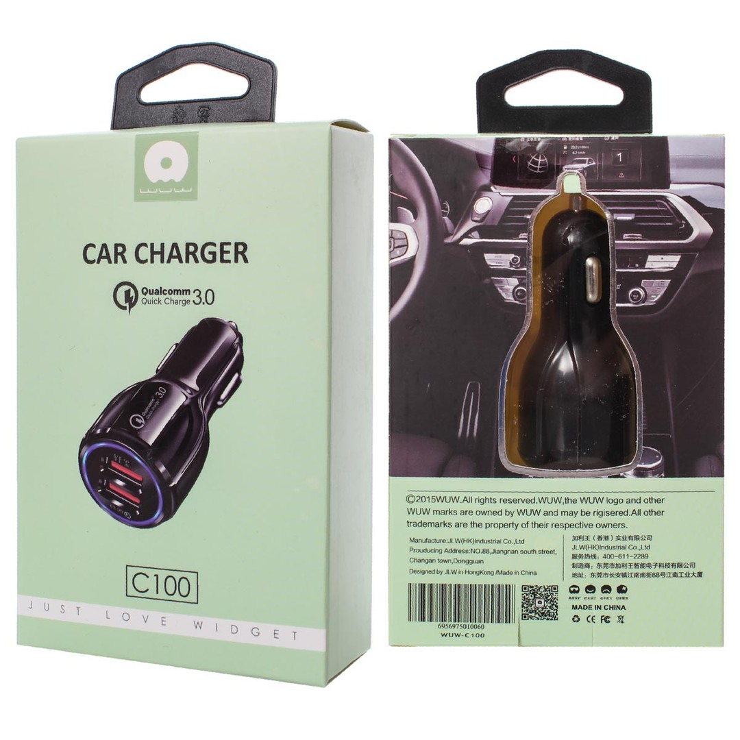 АЗУ WUW C100 (3.0A) (Чорний)-0