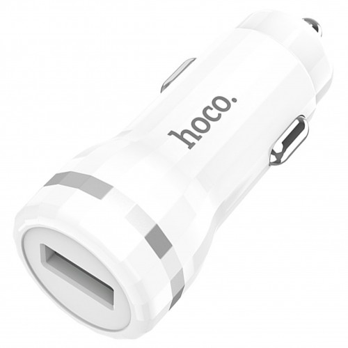 АЗП Hoco Z27A Staunch 2USB/2,4A+Lightning White (Білий)-1