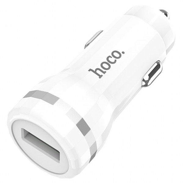 АЗП Hoco Z27A Staunch 2USB/2,4A+Type-C White (Білий)-1