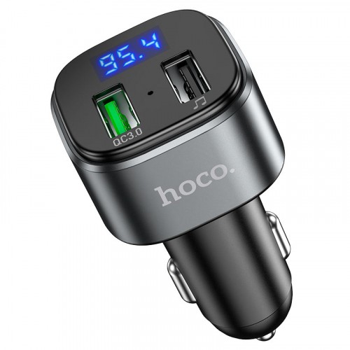АЗП/ФМ Модулятор HOCO E67 Fighter car BT-FM transmitter 2USB/QC3.0/BT5.0 Black-1