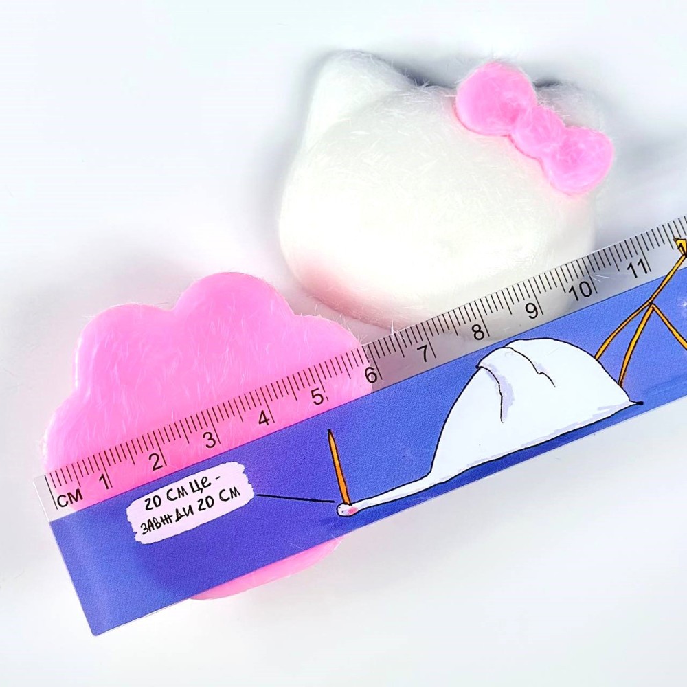 Сквіш Таба Лапка Hello Kitty (Біло-рожевий)-3