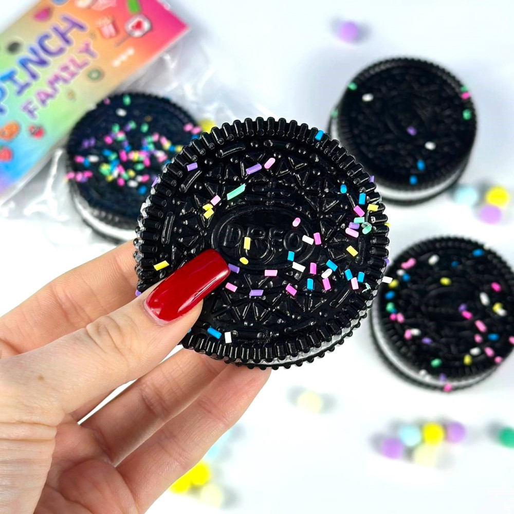 Іграшка-антистрес Сквіш Печиво OREO (Чорно-білий)-0
