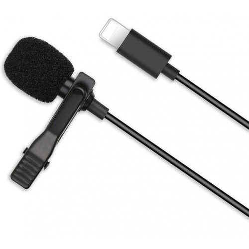 Петличний мікрофон XO MKF03 Mobile Microphone Lightning Black-1