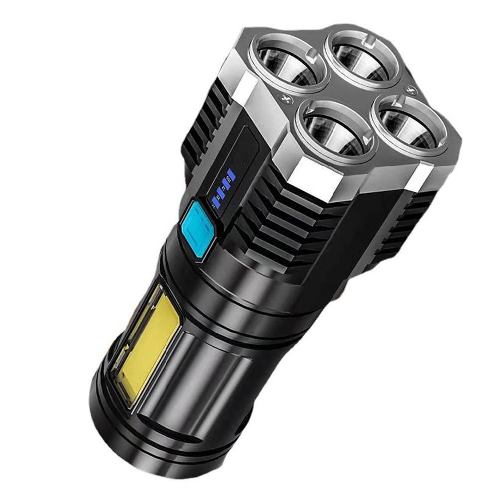 Ліхтар ручний L-S03 4 LED+зарядка USB+бокове світло-0