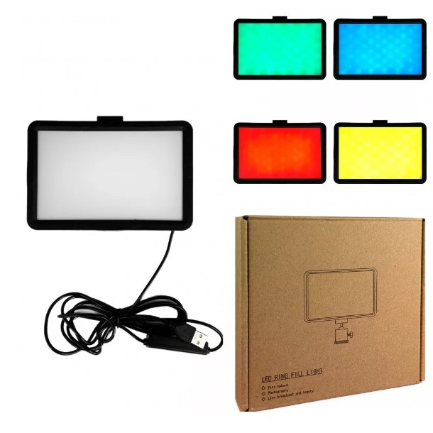 Відеосвітло LED 20 cm 8" 120 Lights USB 5W,2V (кольорові вставки)-0