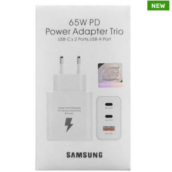 Комплект Travel adapter Samsung 65W Trio (White)-0