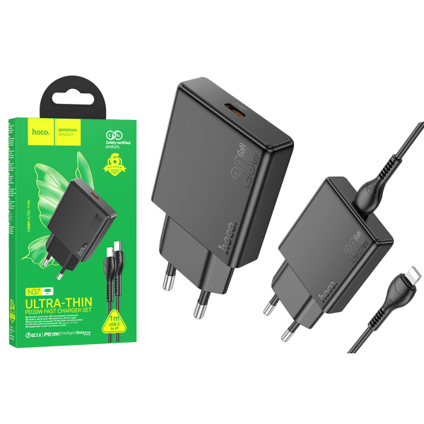 Зарядний пристрій HOCO N37 Type-C/lightning PD20W-0