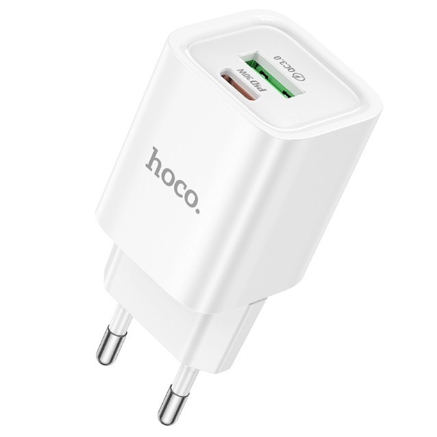 Адаптер Hoco C149A Charm PD30W+QC3.0 білий-1