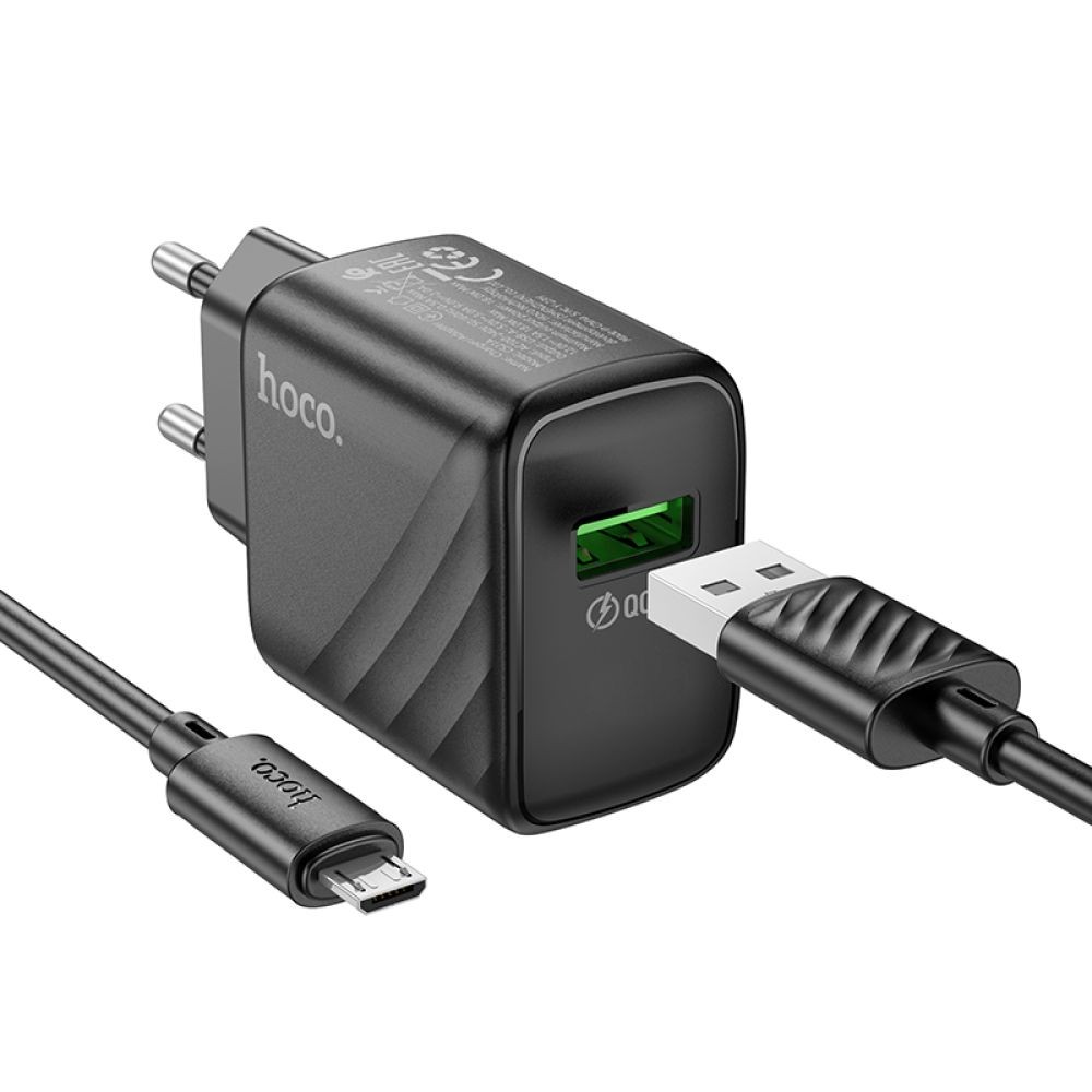 Зарядний пристрій Hoco CS21A 18W Micro (Чорний)-2