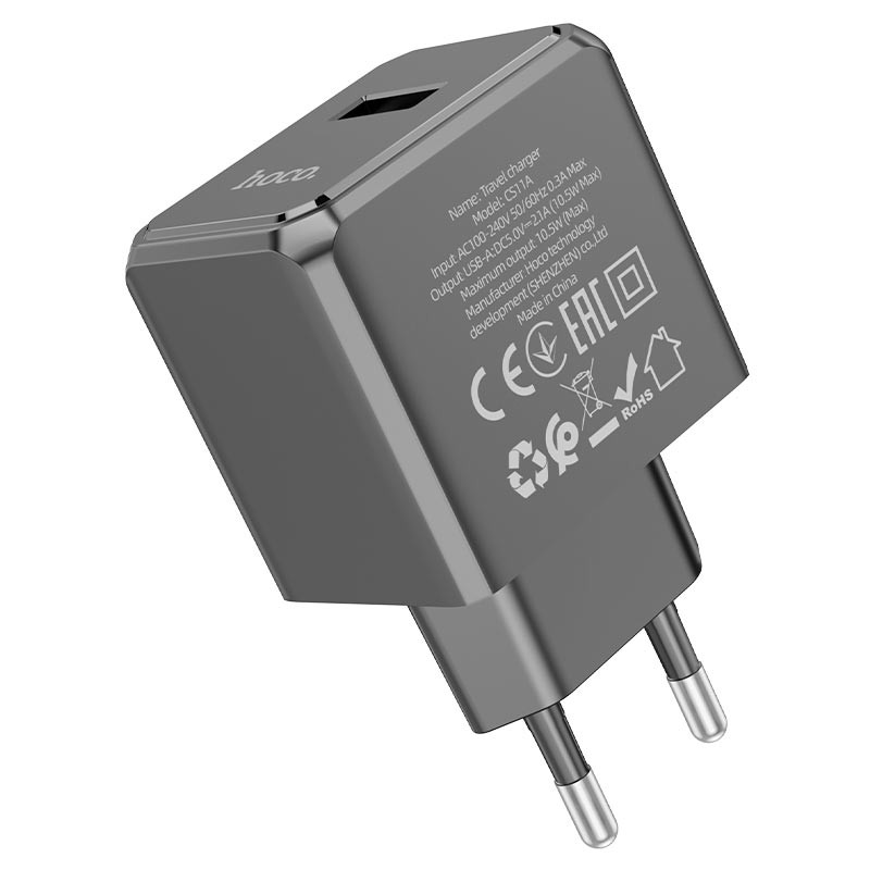 Мережевий зарядний пристрій HOCO CS11A Ocean single port charger Black-2