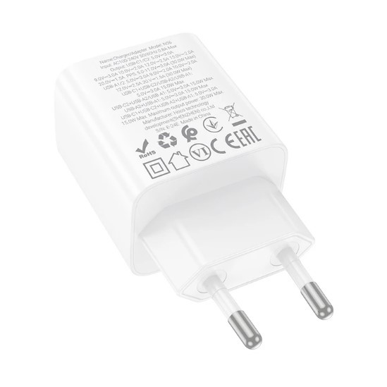 Зарядний пристрій Hoco N56 Fundador PD30W four-port (2USB-A/2C) білий-2