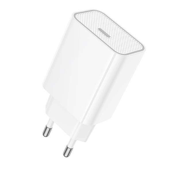 Зарядний пристрій Hoco C143A Benefit PD20W (1USB-C) білий-2