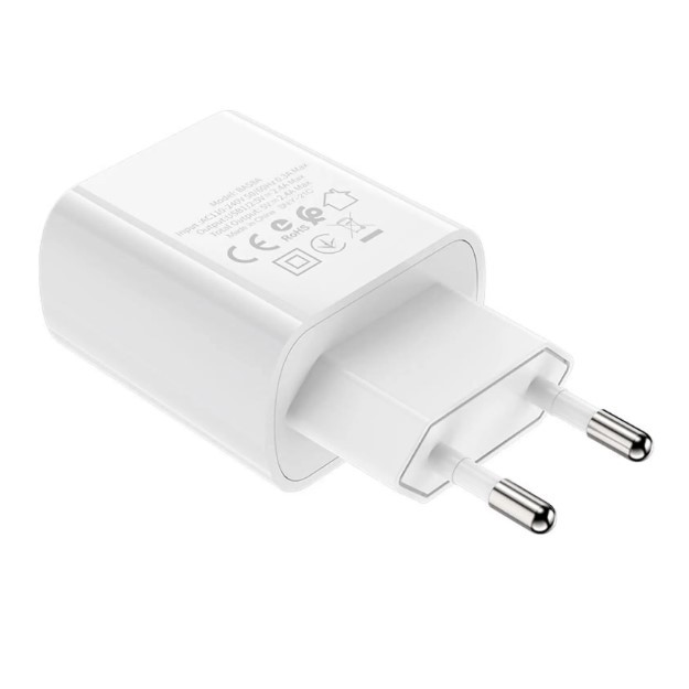 Зарядний пристрій Borofone BA58A with digital display 2.4A (2USB-A) білий-2