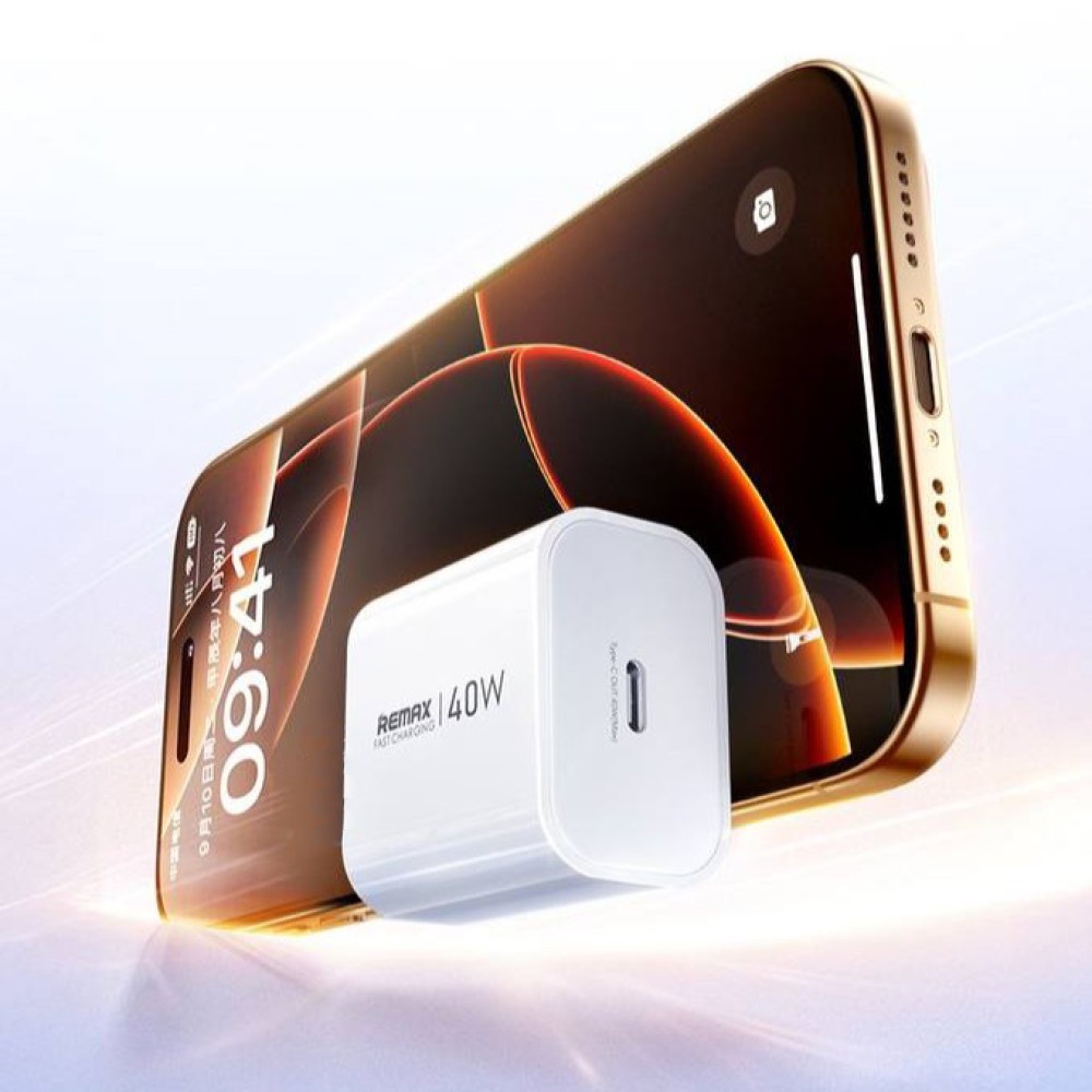 Мережевий адаптер Remax CA10 Huiying GaN 40W (Білий)-1