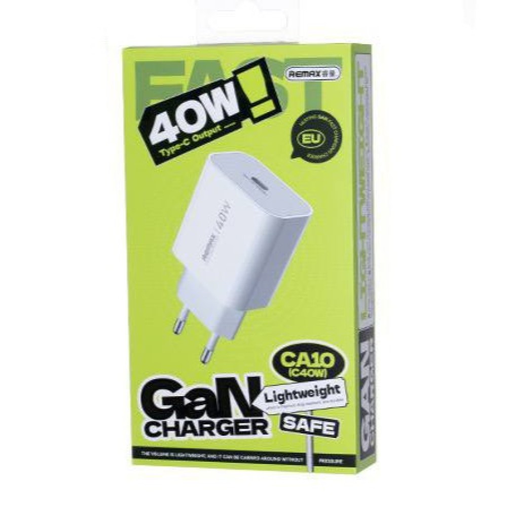 Мережевий адаптер Remax CA10 Huiying GaN 40W (Білий)-0