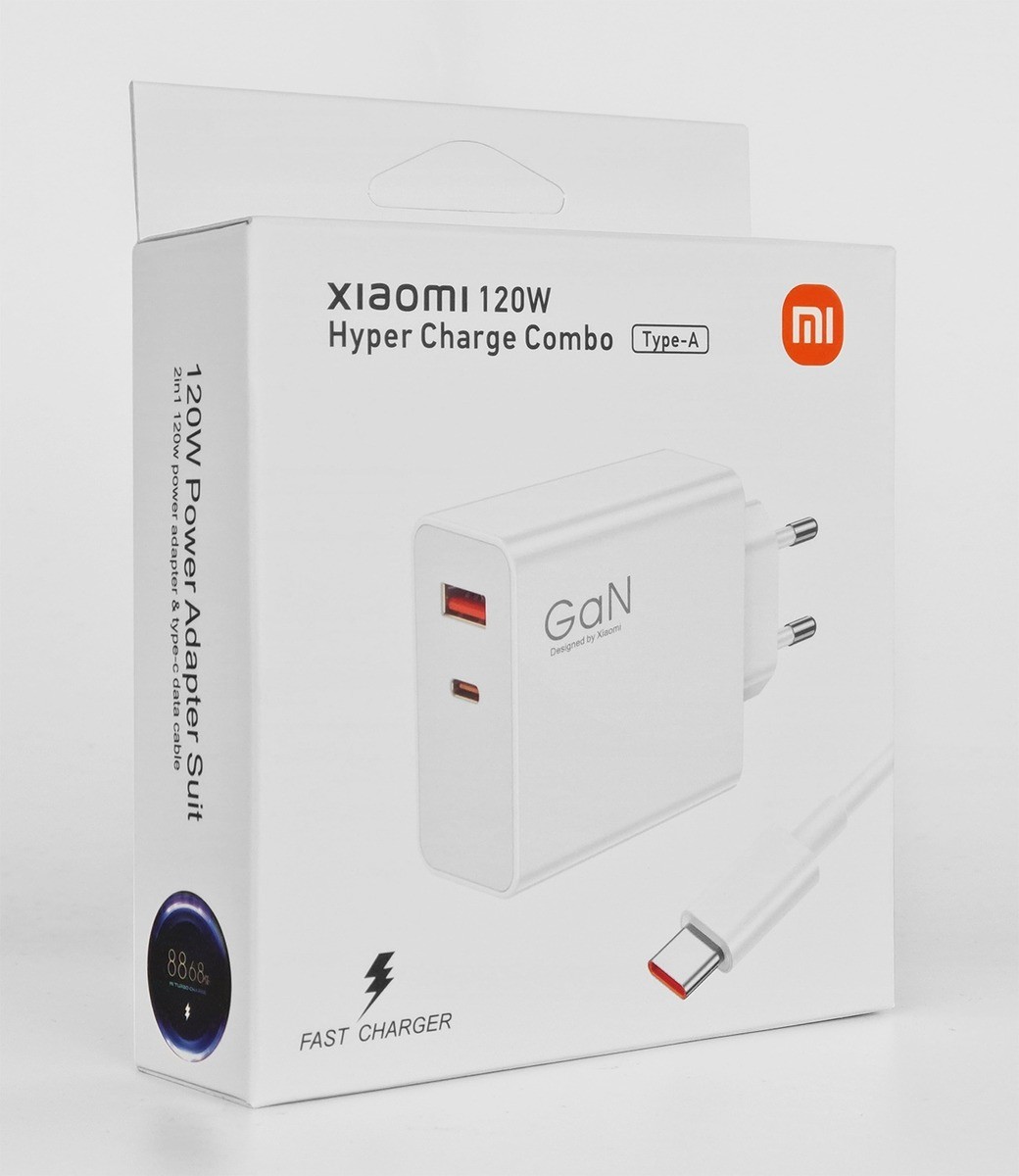 Зарядний комплект Xiaomi MDY-15-EJ 120W USB-C+A (Type-C  to C cable) (White)-0