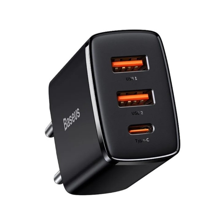МЗП Baseus Compact Quick Charger 2U+C 30W EU Black CCXJ-E01-1
