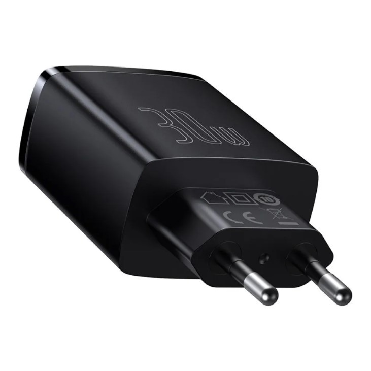 МЗП Baseus Compact Quick Charger 2U+C 30W EU Black CCXJ-E01-2