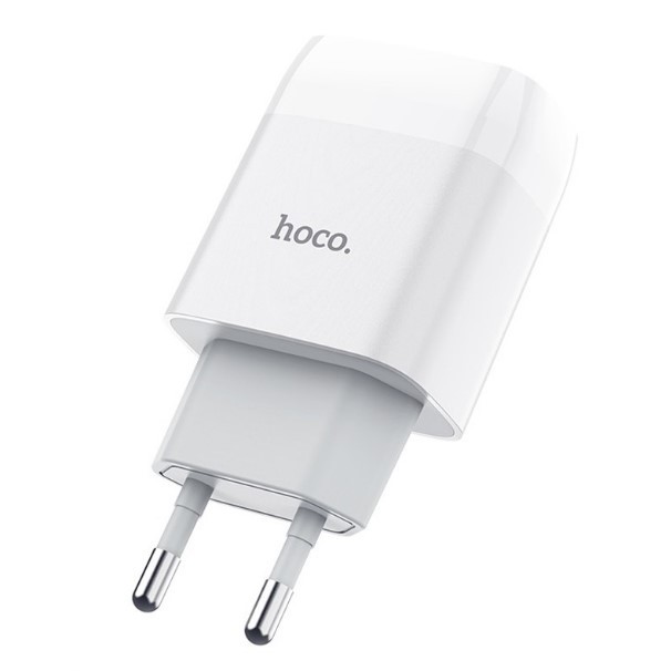Зарядний пристрій Hoco C73A Smart 2.4A (2USB-A) (Білий)-1
