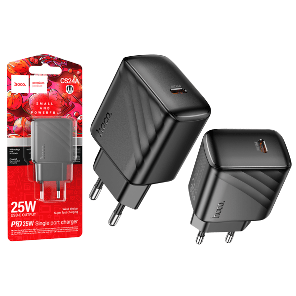 СЗУ HOCO CS24A  PD25W Type-c  (Black)-0