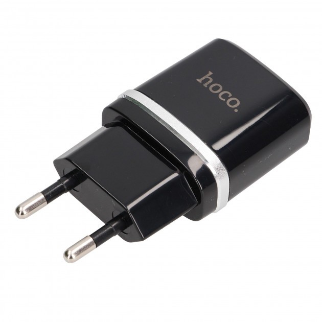 СЗУ HOCO C12+кабель Lightning USB черный-2