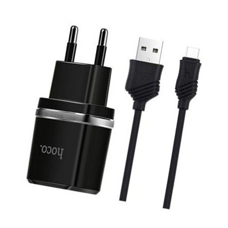 МЗУ HOCO C11+кабель Micro USB білий-0