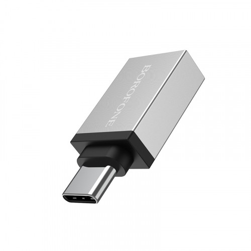 Перехідник BOROFONE BV3 Type-c OTG Adapter Silver-1