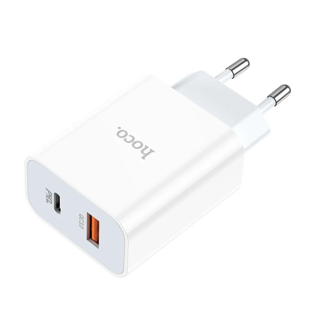 Зарядний пристрій Hoco C97A Type-C to Type-C PD20W+QC3.0 (Білий)-1