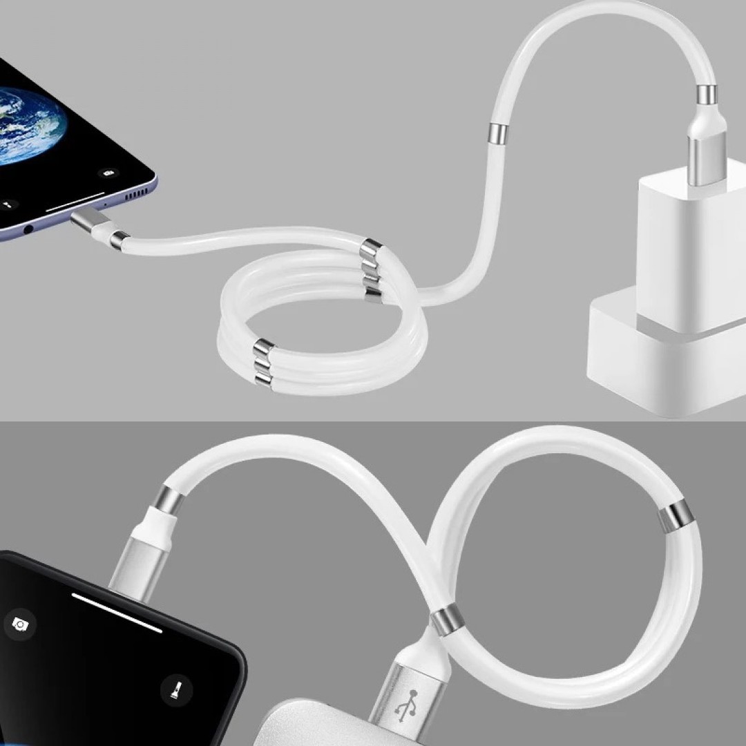Кабель Silicone flexible Lightning білий-1