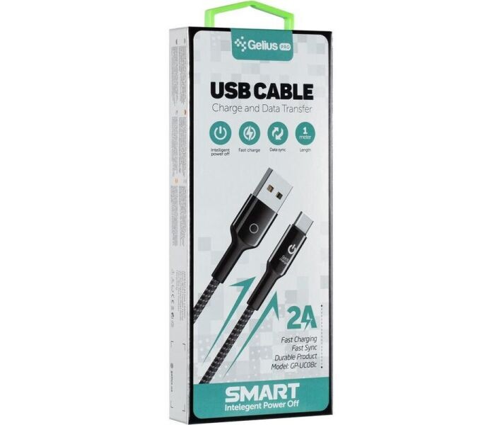 USB Cable Gelius Pro Smart GP-U08c Type-C Black (2A)-0