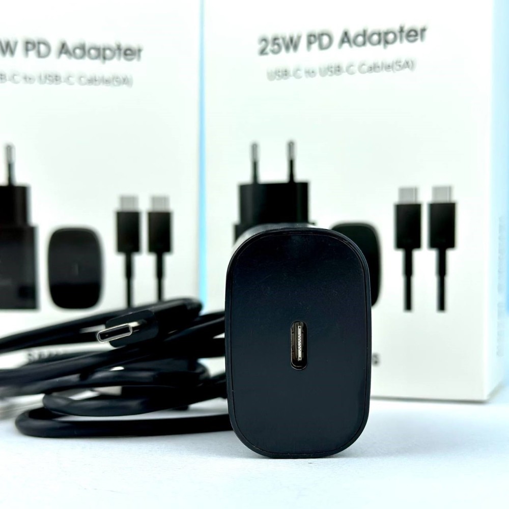 Зарядний пристрій USB-C 25W PD Travel Adapter 2in1 Type-C to Type-C чорний-3