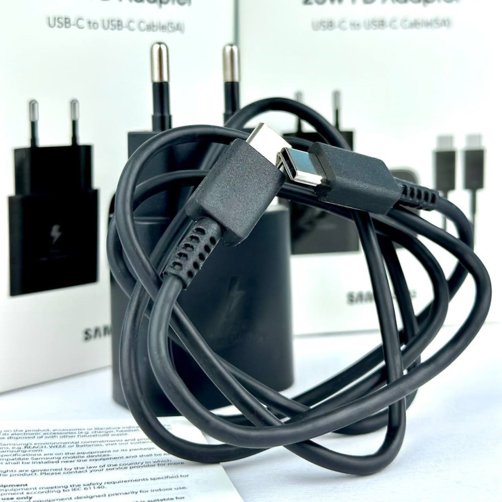 Зарядний пристрій USB-C 25W PD Travel Adapter 2in1 Type-C to Type-C чорний-4
