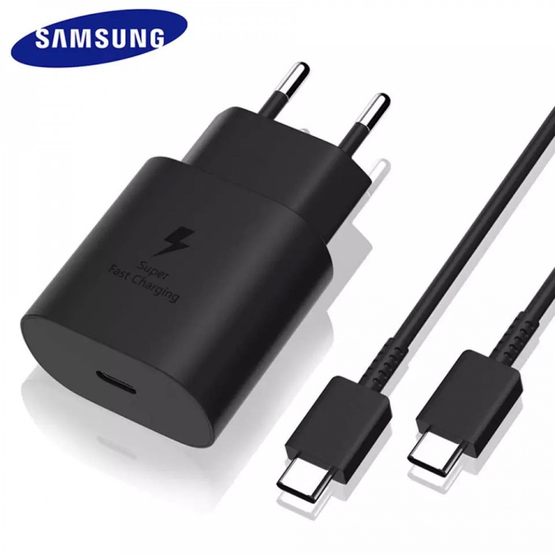 Зарядний пристрій USB-C 25W PD Travel Adapter 2in1 Type-C to Type-C чорний-2