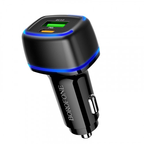 Автомобільний зарядний пристрій BOROFONE BZ14A Mercury PD20W+QC3.0 USB-A/USB-C/3A black-1