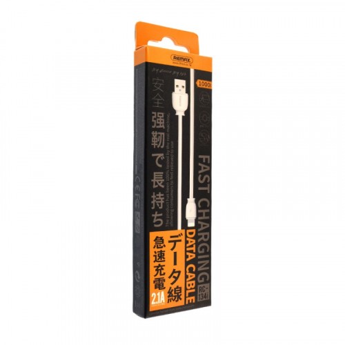 Кабель Remax Fast Charging DATA RC-134i for Lightning 2,1A/1m. White-0