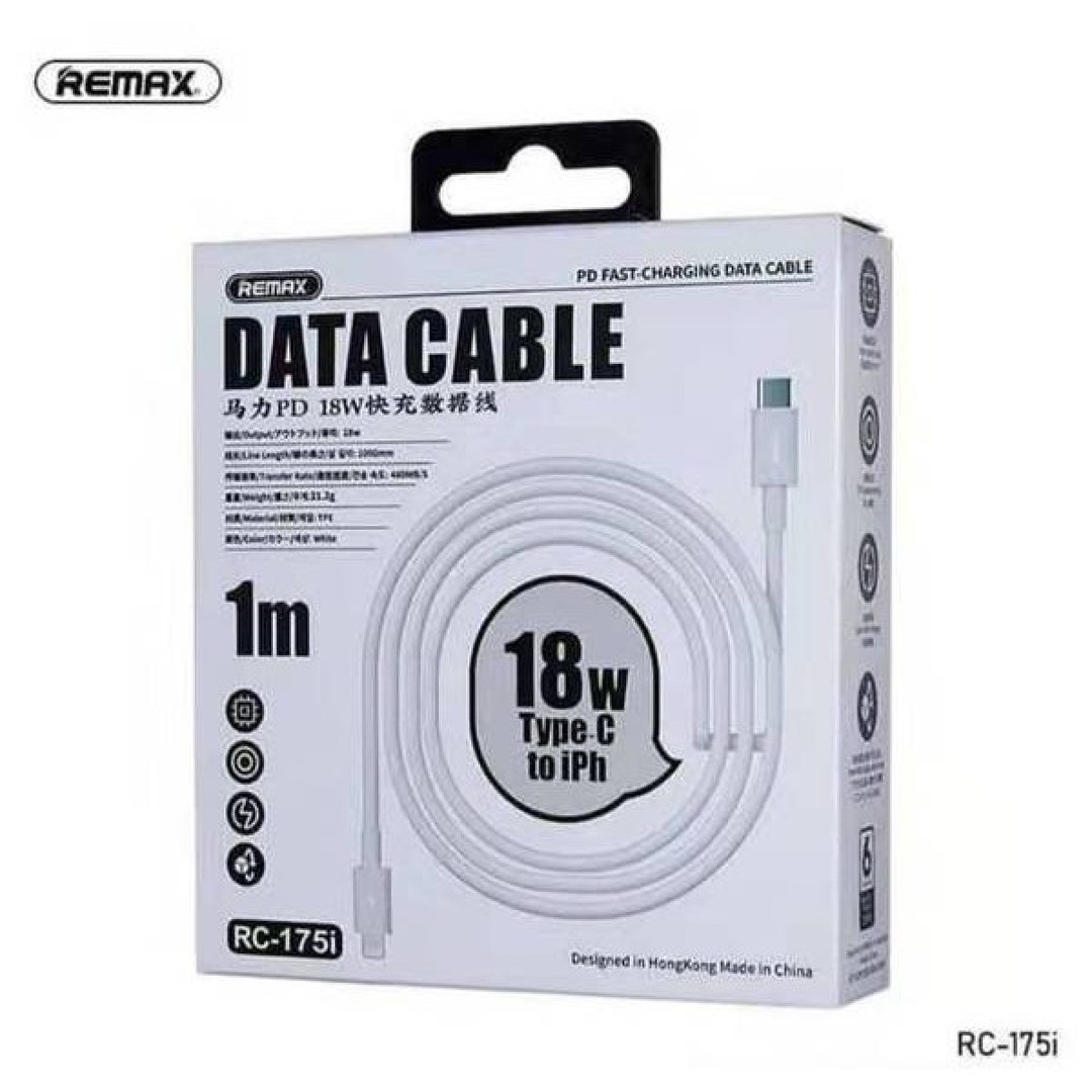 Кабель Remax RC-175i Type-C  to Lightning Chaining Series PD 20W 1m білий-0