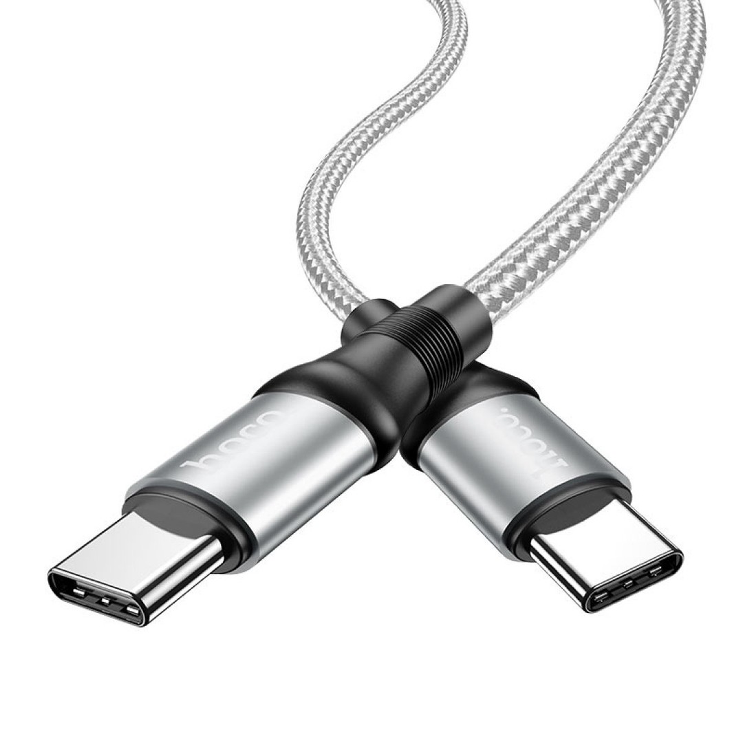 Кабель TYPE-C to TYPE-C Hoco X50 Exquisito 100W 1m (Сірий)-1