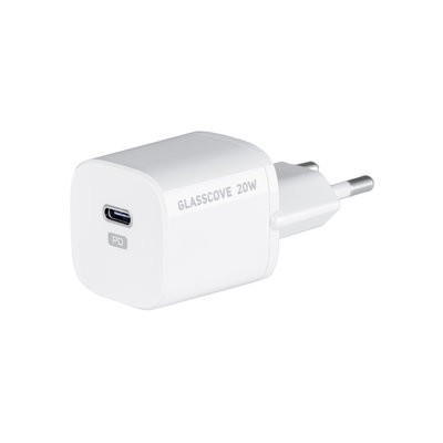 Адаптер мережевий Glasscove (20W) Port Type-C  (White)-0
