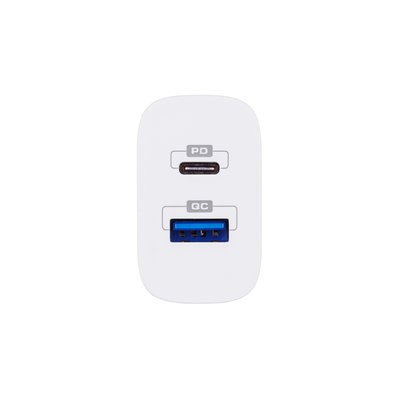 Адаптер мережевий Glasscove (20W) Port Type-C  + USB (White)-2