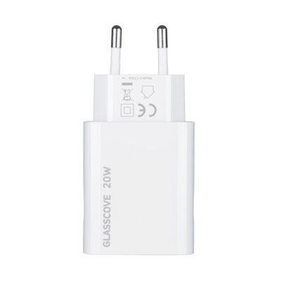 Адаптер мережевий Glasscove (20W) Port Type-C  + USB (White)-3