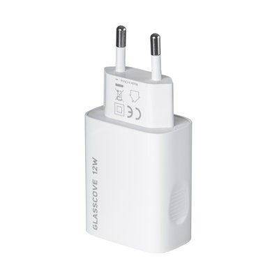 Адаптер мережевий Glasscove (12W) 2 Port USB  (White)-1