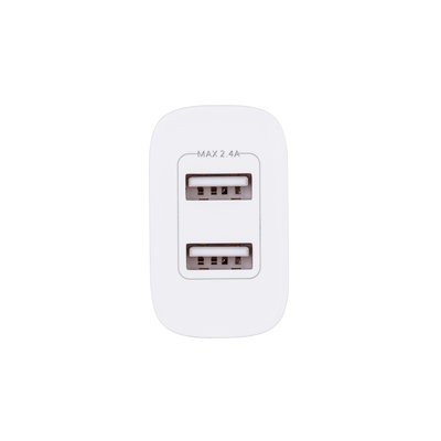 Адаптер мережевий Glasscove (12W) 2 Port USB  (White)-2
