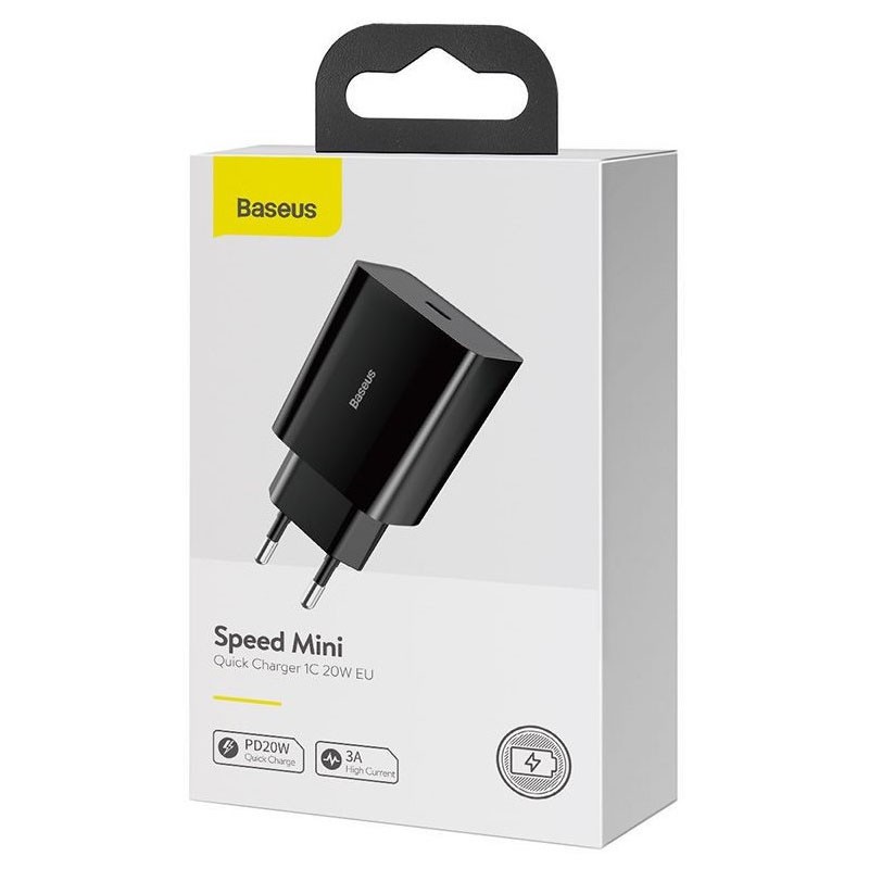 СЗУ Baseus Speed Mini Quick Charger  20W (CCFS-S) (Чорний)-0