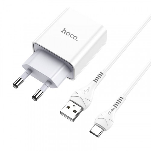 Зарядний пристрій Hoco C81A Asombroso single Lightning 1USB 2.1A білий-1